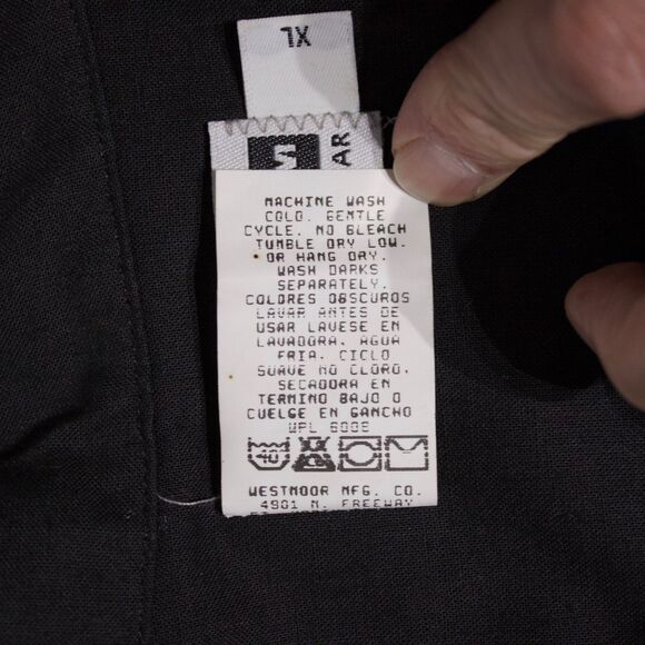 VTG Panhandle Slim Western Pearl Snap Long Sleeve Shirt Fringe USA Women XL - Picture 10 of 13